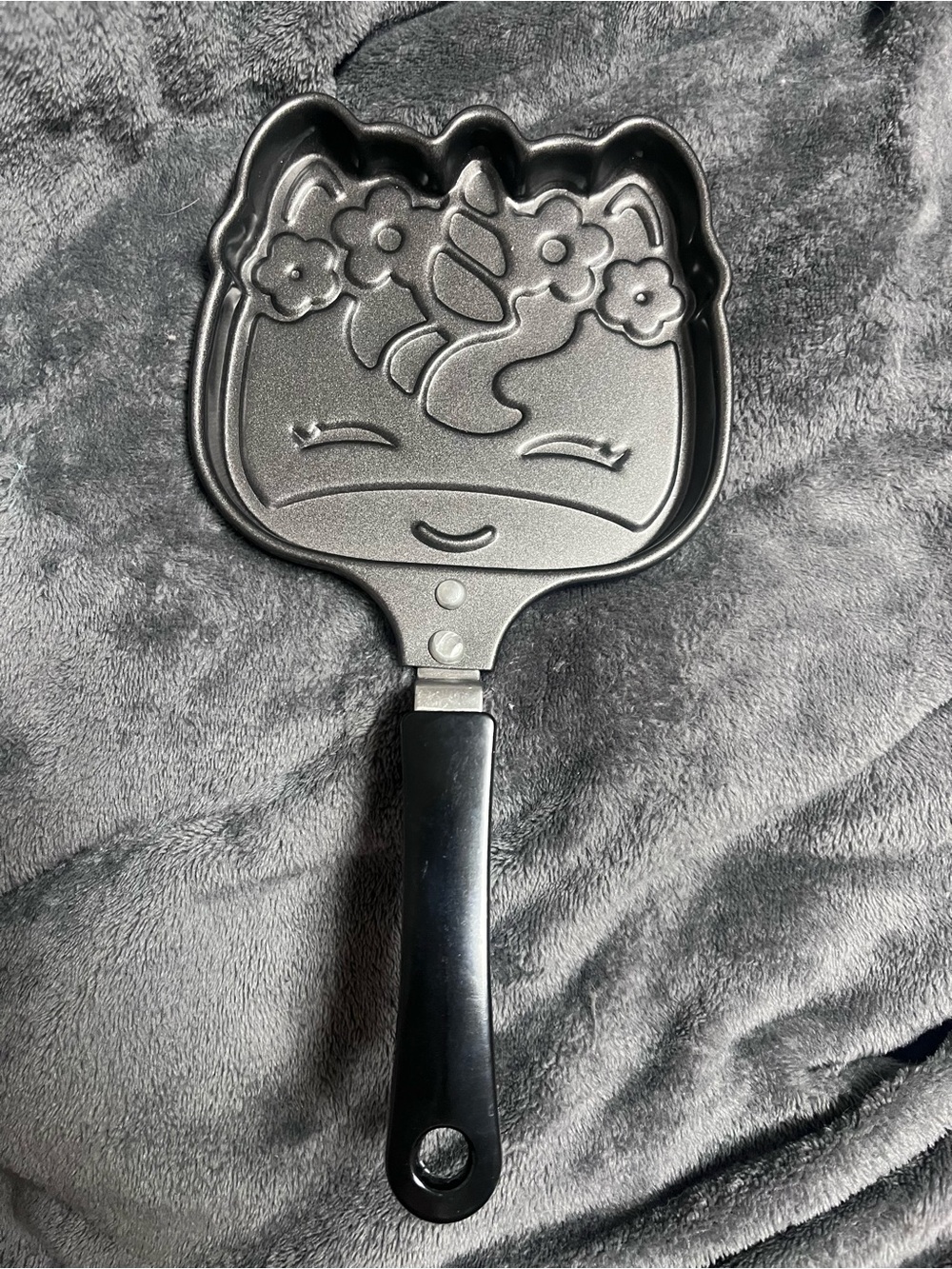 Unbranded Black Unicorn Face Mini Frying Pan